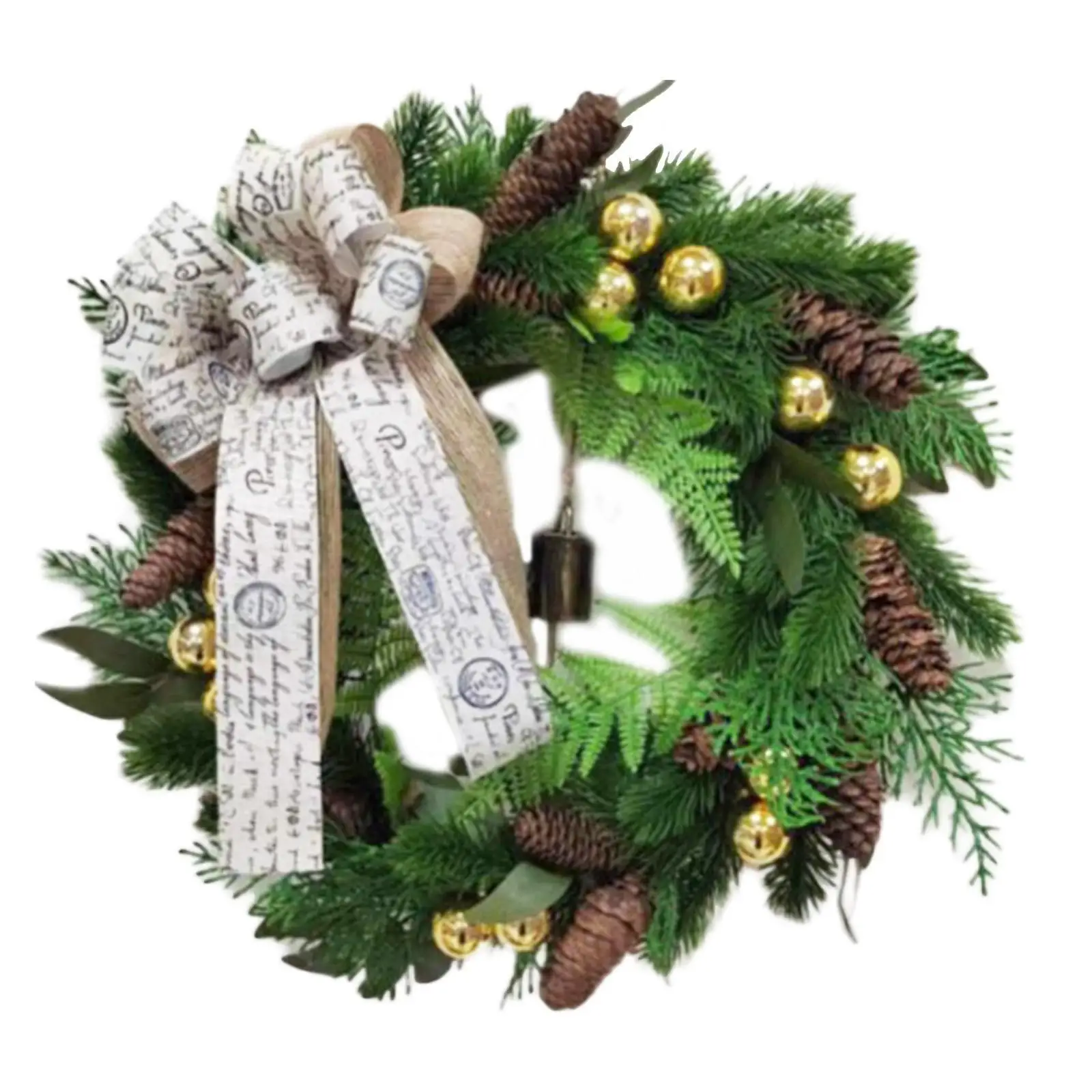 

New Christmas Bells Christmas Pine Cones Pine Needles Simulation Ornaments Wreath Bohemian Wreath