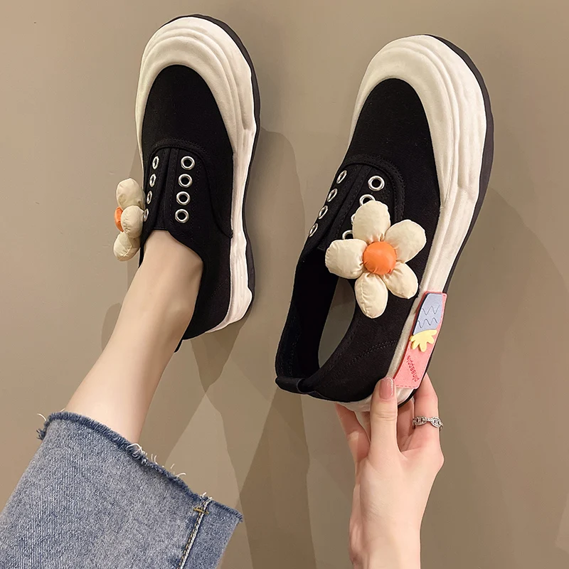 

Эспадрильи женские универсальные кроссовки на платформе, без шнуровки, повседневная обувь на платформе, криперы с круглым носком, без засте...