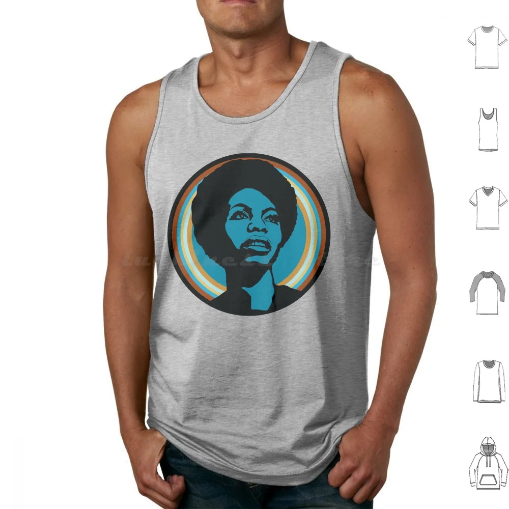 

Nina Simone Tank Tops Print Cotton Nina Nina Simone Black Soul Music Singer Blues