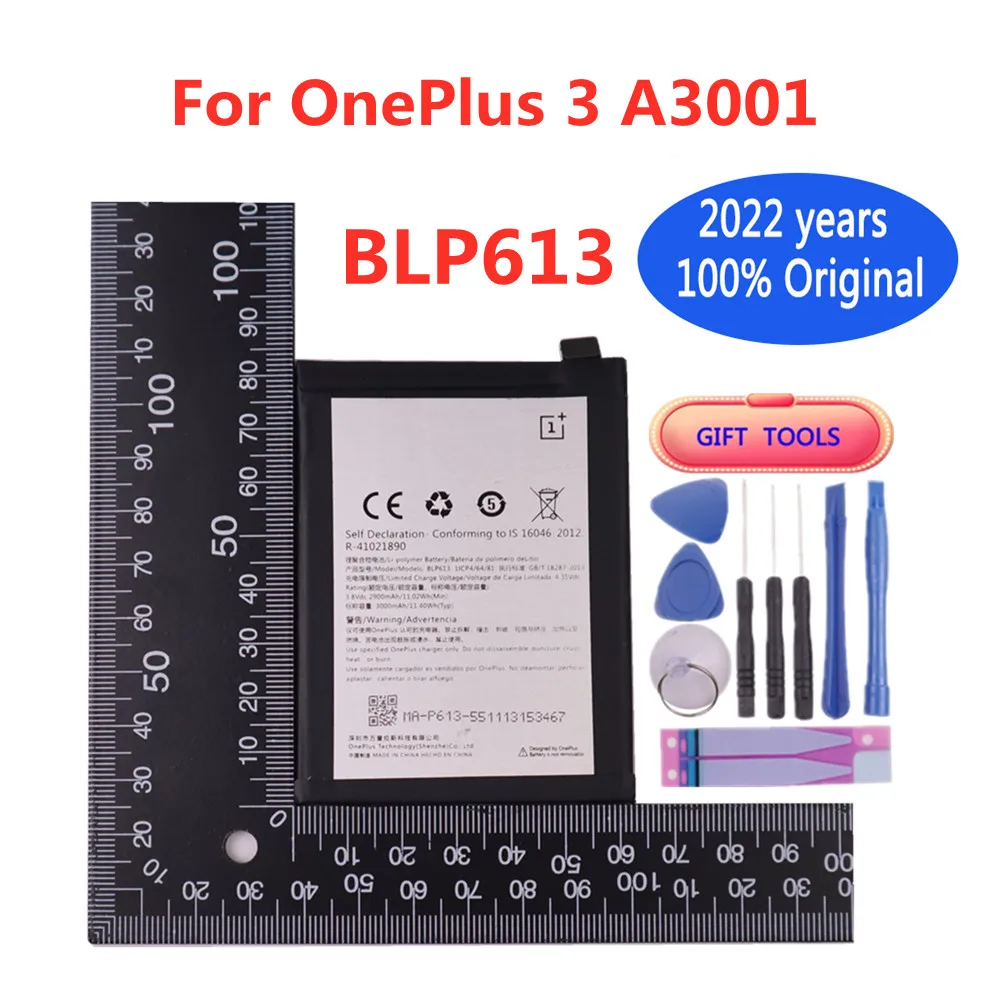 

New 100% Orginal Replacement Battery For OnePlus 3 + A3001 3000mAH Phone Replacement Batteries