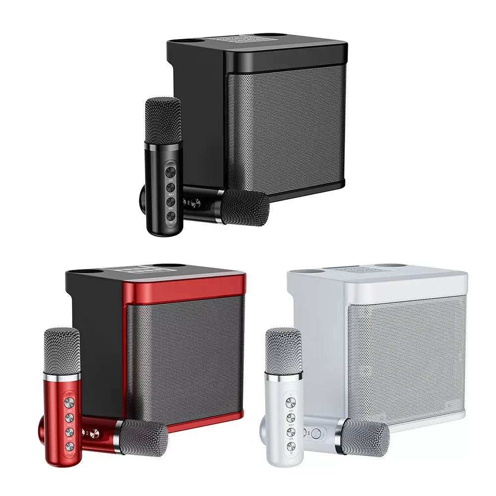 

Karaoke Dual Microphone Bluetooth- Speaker Wireless Stereo Bass Subwoofer for Karaoke Family Party