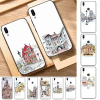 travelling world travel street painting phone case for vivo y91c y11 17 19 17 67 81 oppo a9 2020 realme c3