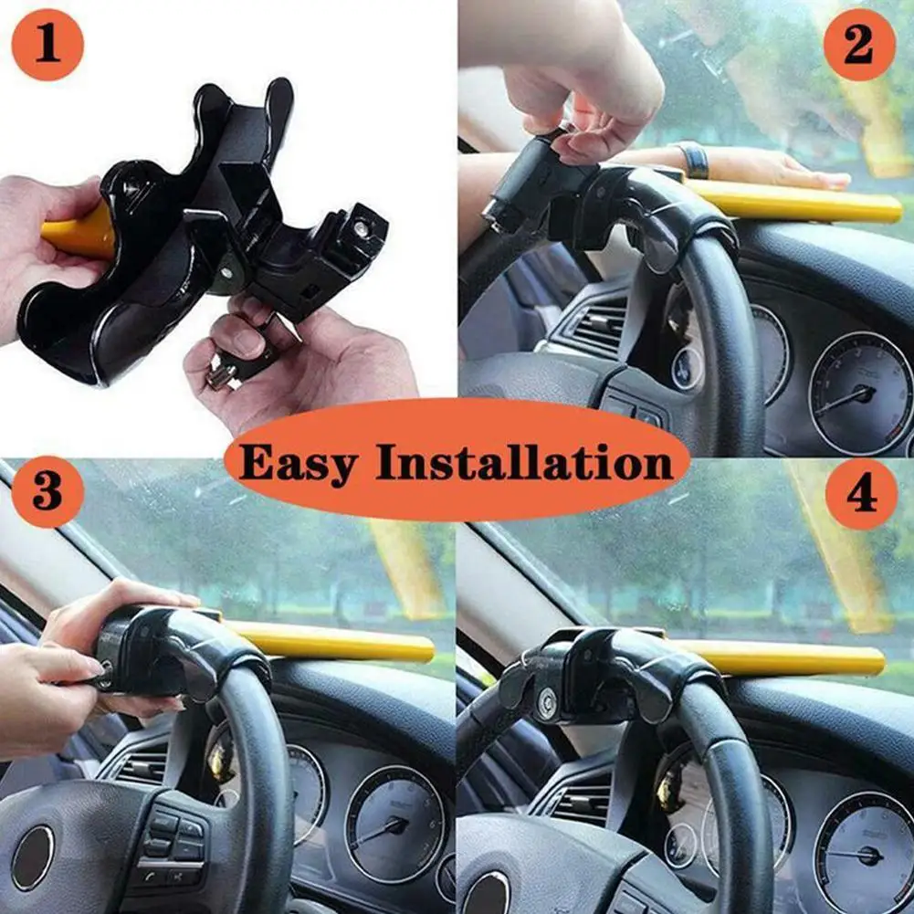 Универсальный замок на рулевое колесо автомобиля Противоугонная защита