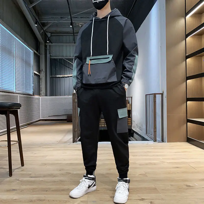 

Осенний свитер, костюм, спортивный Повседневный красивый костюм, мужская одежда