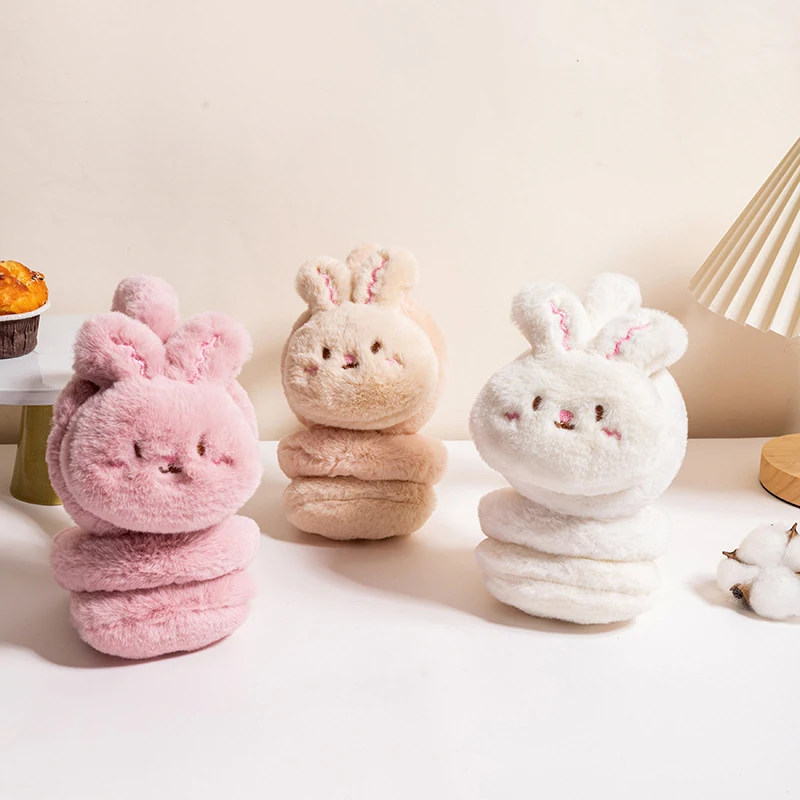 

New Faux Rabbit Fur Winter Warm Earmuffs Fashion Plush Thick Soft Ear Cover Ear Protection Warmth Ear Muffs For Adult Kids