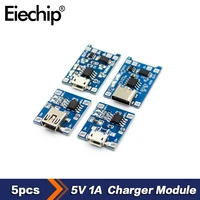 5pcslot 5v 1a micro usb 18650 tp4056 lithium battery charging board with protection charger module