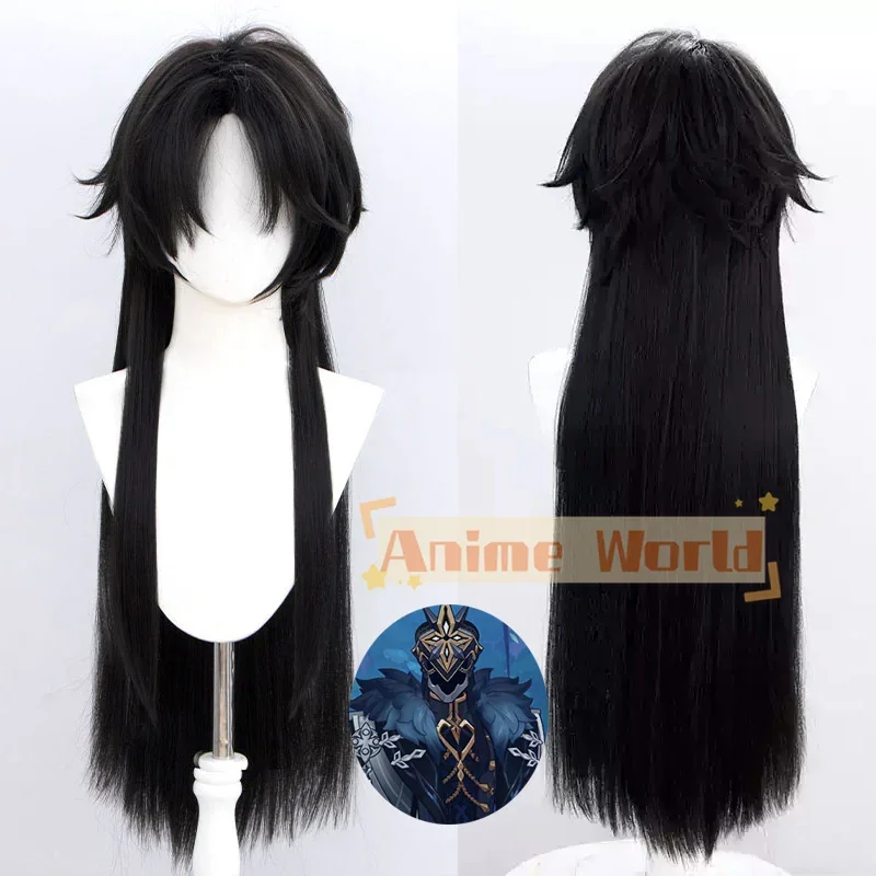 Genshin Impact the Eleven Fatui Harbingers The Captain Il Capitano Косплей Парик Термостойкие синтетические