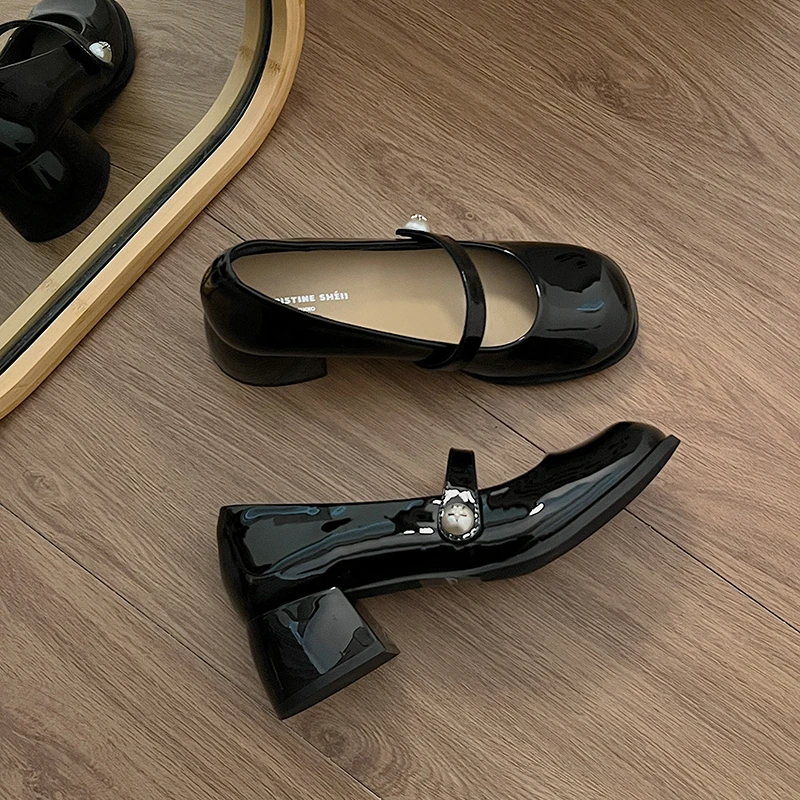 Туфли Женские на плоской подошве Оксфорды Жемчужное украшение Платье с