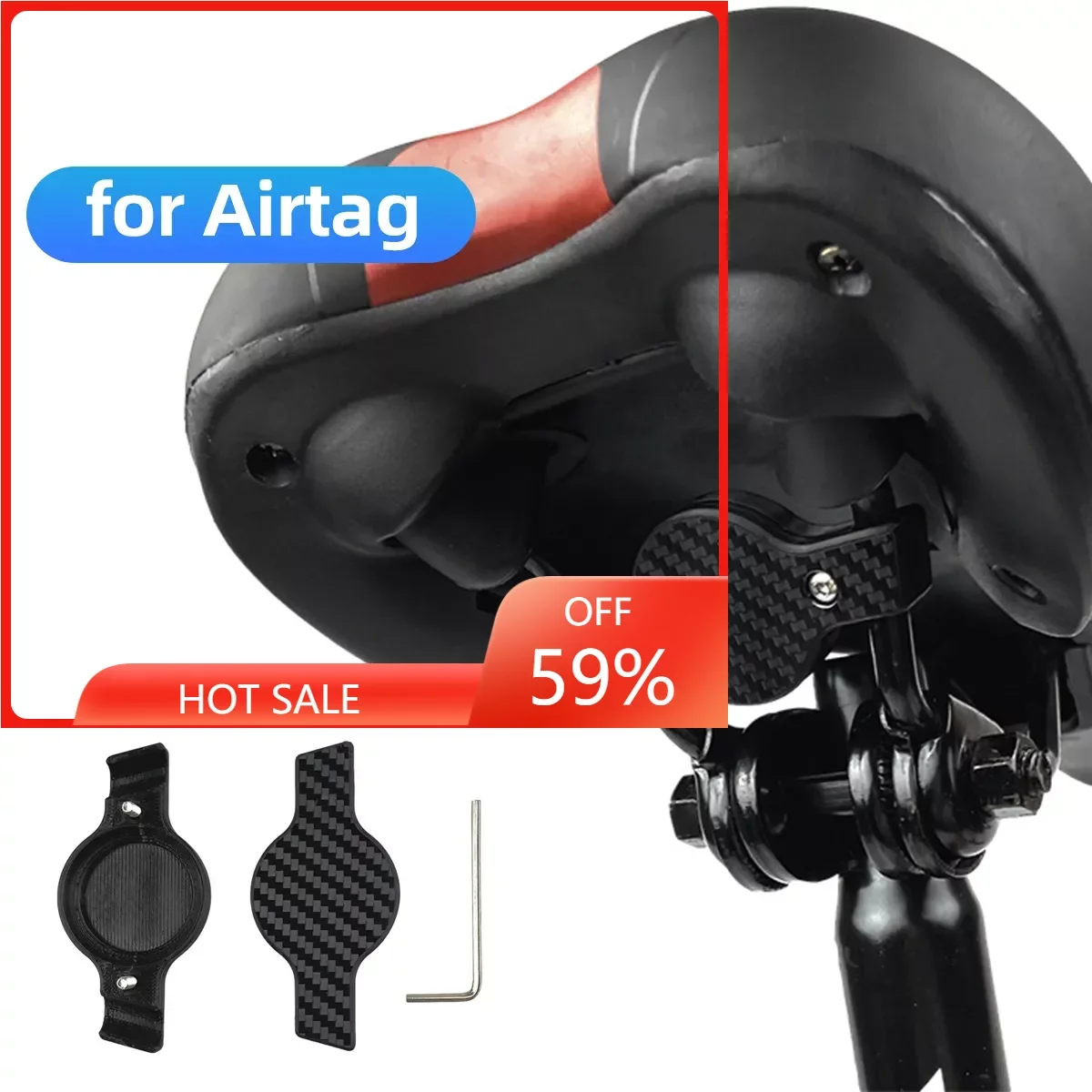 

For AirTag Bike Mount - Road Support Holder Tracker Positioner Mountain Bike Anti-lost GPS Location For Airtag Case
