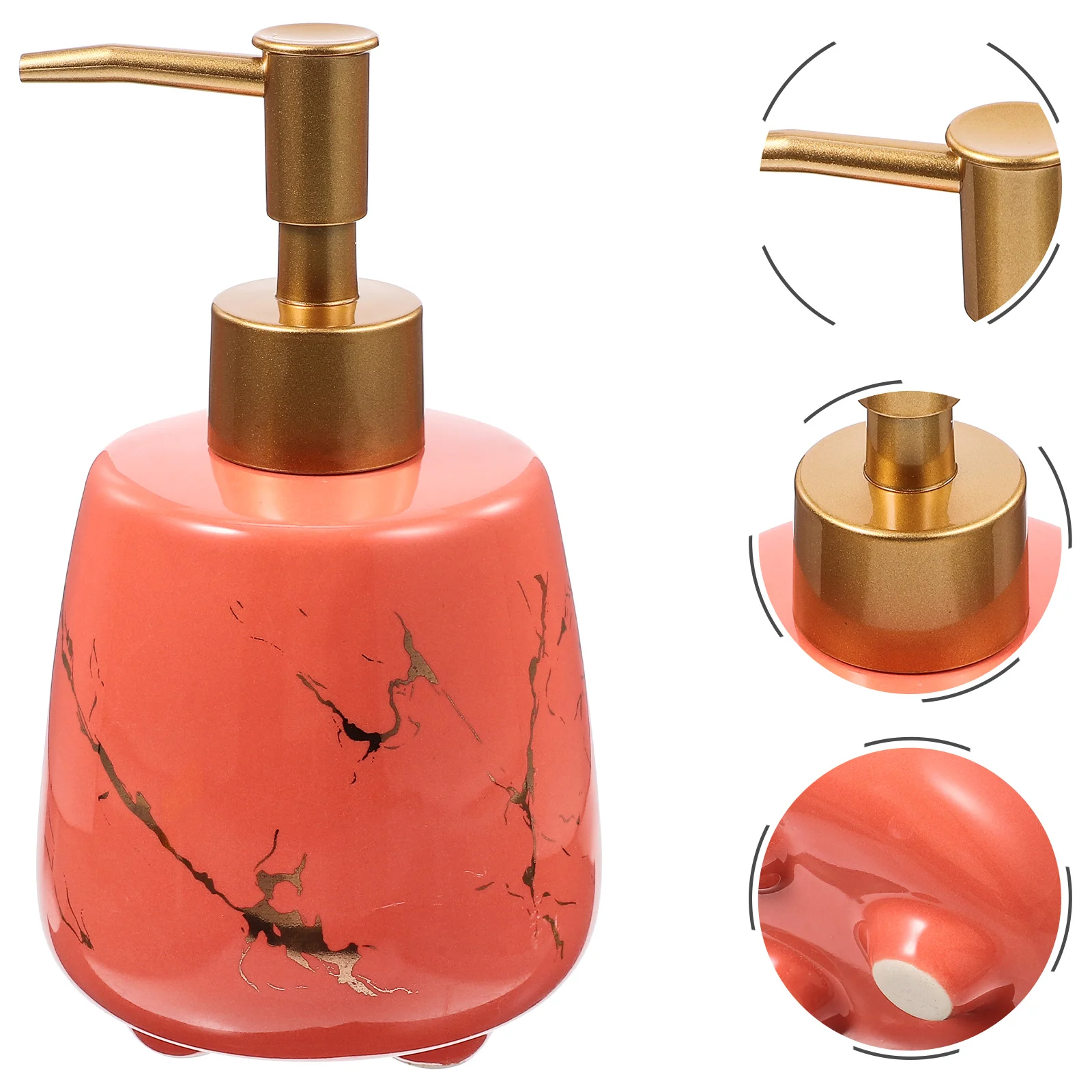 

Pump Dispenser Bottles Bottle Soap Lotion Shampoo Ceramic Toiletriesshower Travel Countertop Container Hand Sub Wash Body Makeup