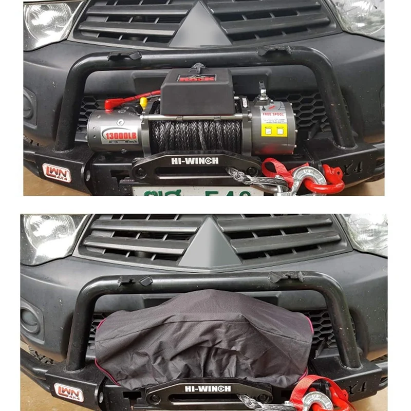 2X 600D Winch Dust-Proof Cover 5000LB-13000LB Pound Capacity Range Waterproof Car Accessories