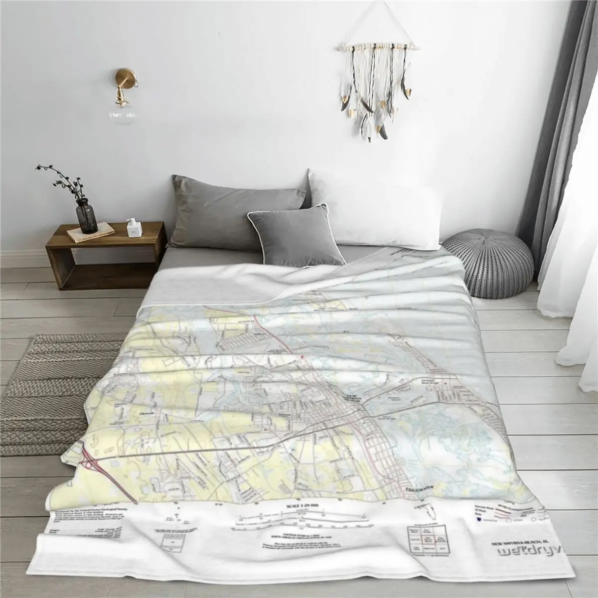 Новое покрывало USGS TOPO с картой Флориды FL пляжное одеяло 20120716 ТМ на кровать мягкое