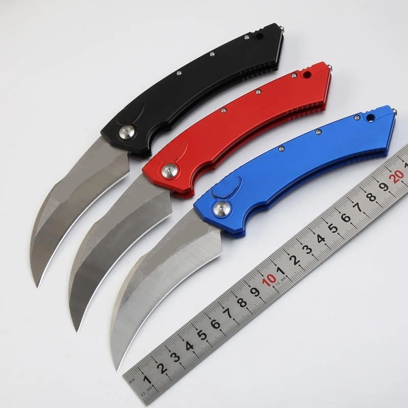 High Quality Multicolor Outdoor Claw Knife CNC Aluminum Alloy Handle Outdoor Camping Tactical Portable EDC Pocket Knives-BY57