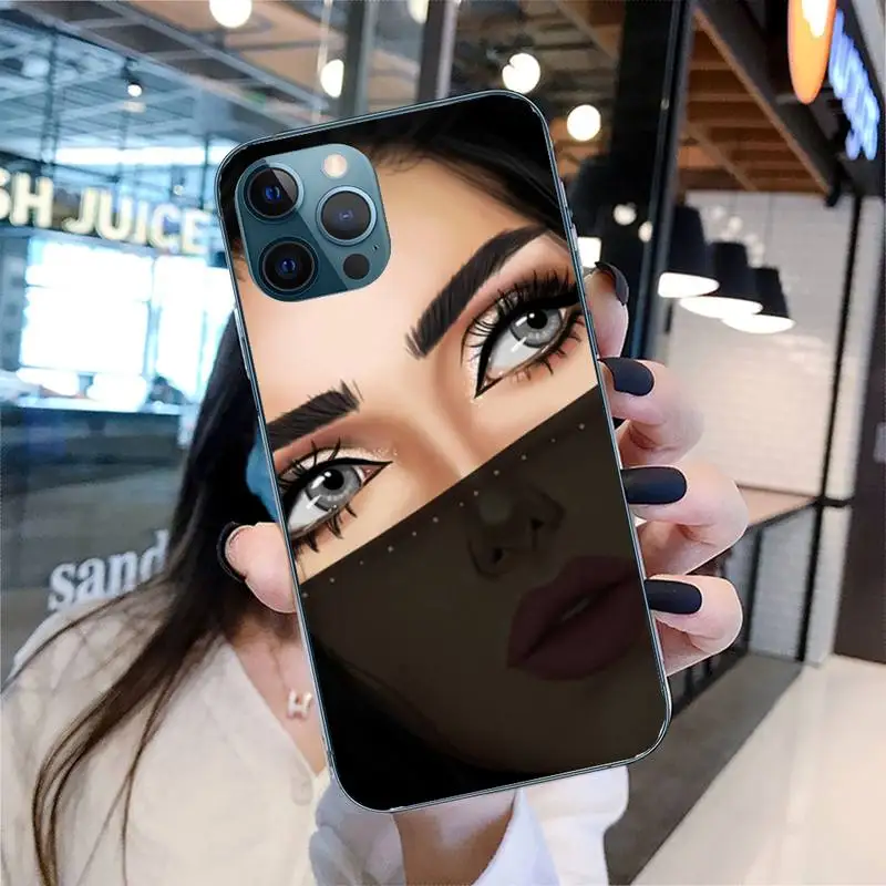 Модный чехол для телефона в арабском стиле с вуалью девушек Iphone 11 12 13 Pro Max 5s 6s 7 8 Plus