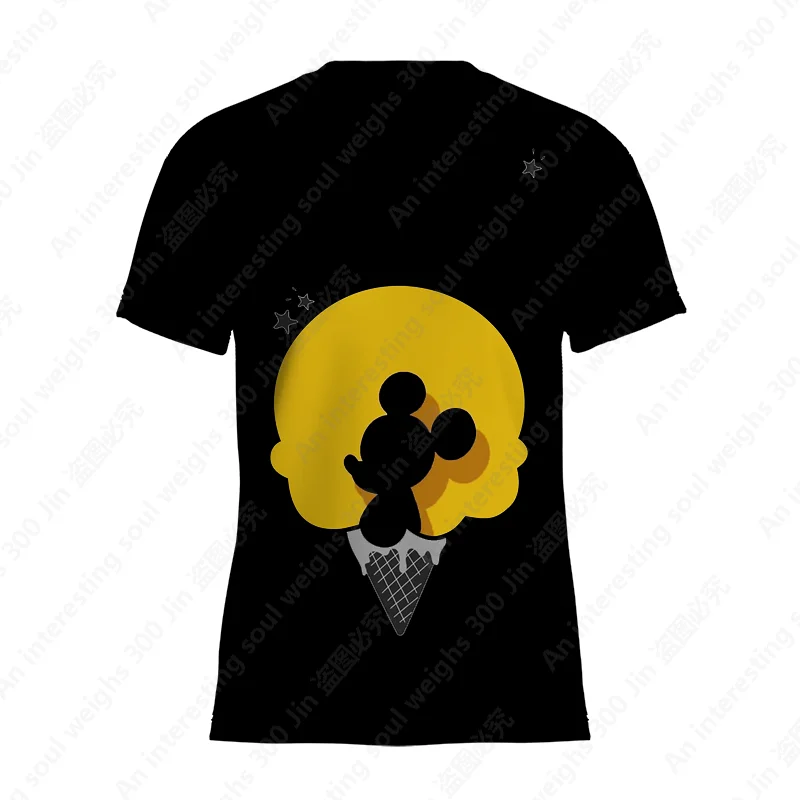 

2022 New Disney Mickey and Minnie Cartoon 3D Printing Men Ladies T Shirt Summer Loose Clothes Retro Short Sleeve Fashion Kids Cr