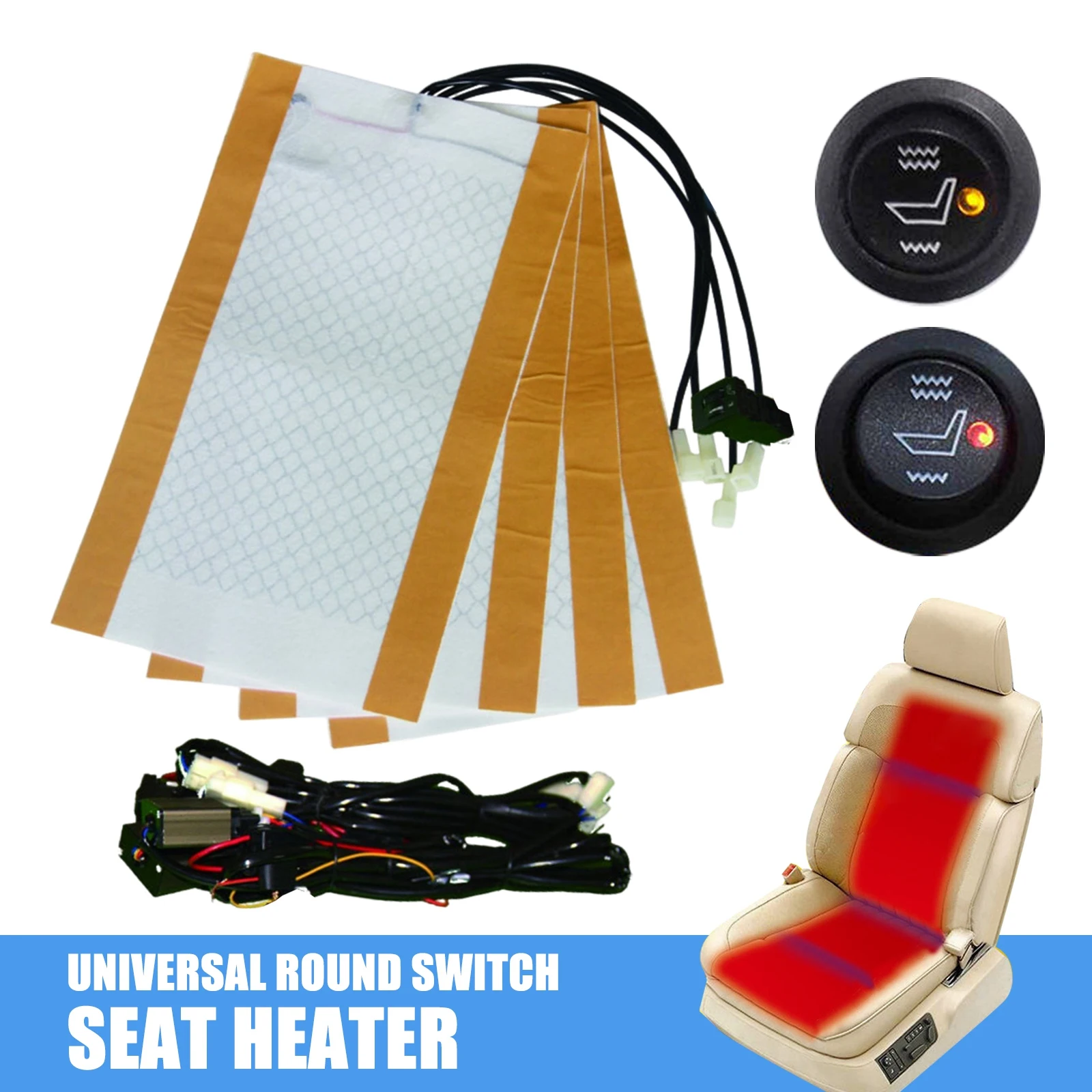 

1 набор, электротермическая мембрана для подогрева сиденья автомобиля, 12 В