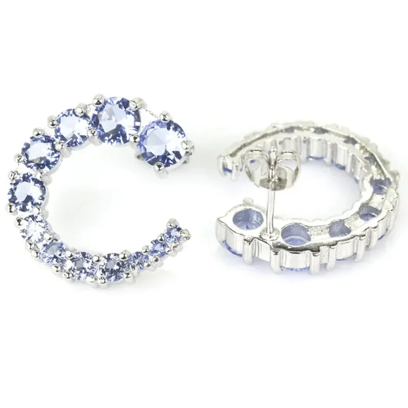 Купите 3 получите 1 бесплатно 5 г серьги из смешанного серебра 925 пробы в форме луны