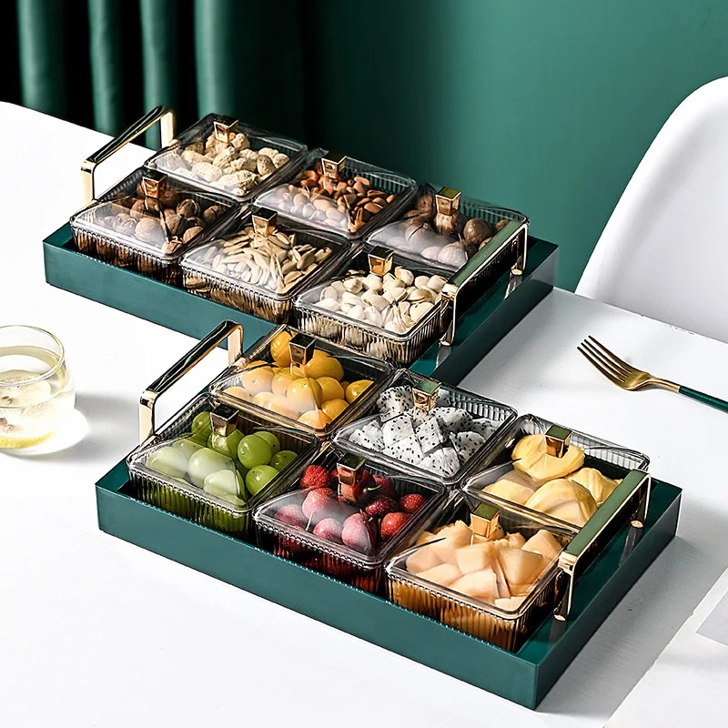 

High End Dry Fruit Plate Dessert Fruit Platter Glass Fruit Plate Living Room Snack Plate Snack Candy Plate Housewear Furnishings
