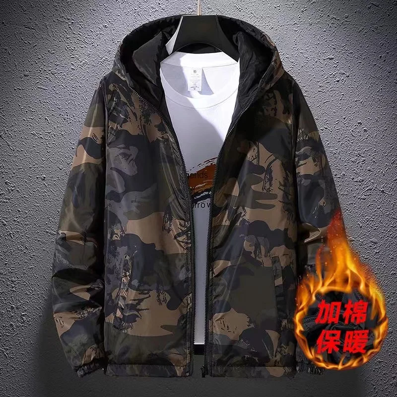2021 New Men's Cotton-padded Jacket Autumn Winter Thick And Warm Male Jacket Double Sided Trendy Cotton Clothing Large Size Coat