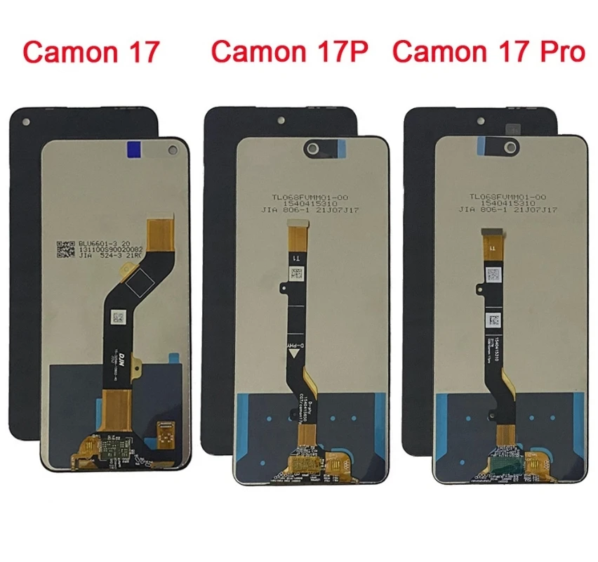 

100% ТЕСТ ОК черный цвет для Infinix Tecno Camon 17 CG6 17P CG7 Pro CG8 ЖК-дисплей сенсорный экран в сборе дигитайзер Замена