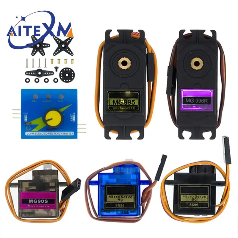 Smart Electronics Rc Mini Micro Classic Servo Tester SG90 MG90S MG995 MG996 Metal Gear for Arduino Model Helicopter Boat DIY KIT |