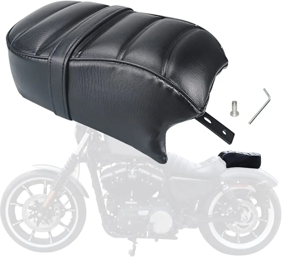 Passenger Pillion Seat Fits For Harley Davidson 2016-2022 Sportster Iron 883 XL883N Models Rear Passenger Seat Pad Black