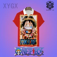 mens shirts casual anime 3d printing one piece monkey d luffyroronoa zoro mens clothing kids loose quick dry high quality