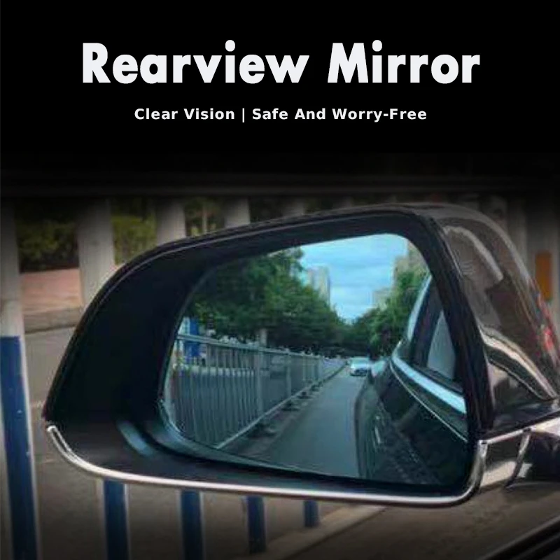 

For Tesla Model 3 Rearview Mirror Lenses 2Pcs ABS Waterproof Heating Function Anti-reflective Dustproof High Definition New