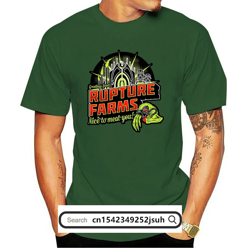 

Men Short Sleeve Tshirt Greetings From RUPTURE FARMS Oddworld T Shirt Women t-shirt