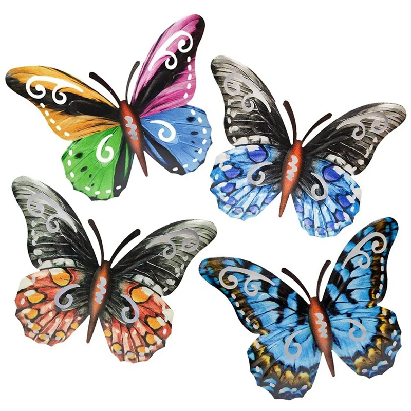 

Украшение на стену в виде бабочки, комнатное и уличное украшение для сада, двора, Настенный навесной сарай, заборы для стен
