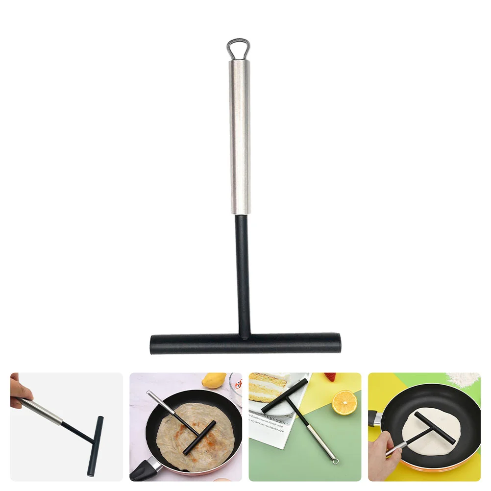 

2Pcs Great Resistant Sturdy Kitchen Crepe Making Tool Crepe Tool Stainless Spreader for Restaurant Home Kitchen