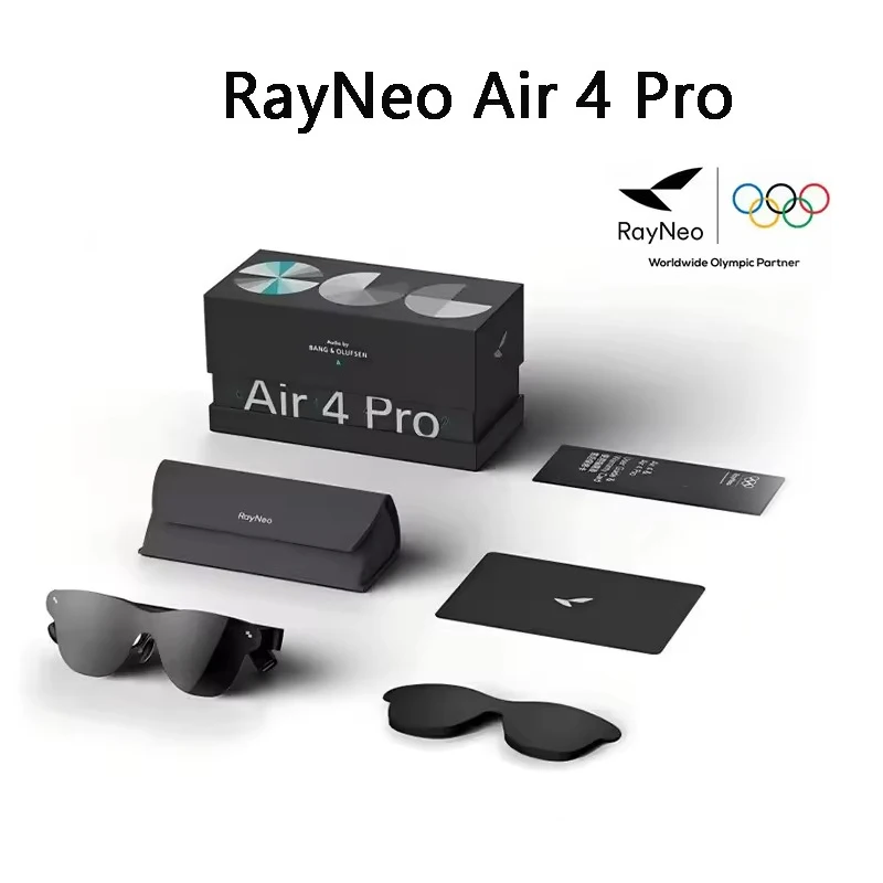 Фото Новые умные очки Rayneo Air 4 Pro AR DHR10 1200 нит версии4000 AI HDR Экран 3840 Гц ШИМ 3D-очки Aduio от Bang &Olufsen №1