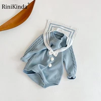 rinikinda infant baby girls long sleeves knit rompers bowknot baby children jumpsuit spring autumn baby girls rompers