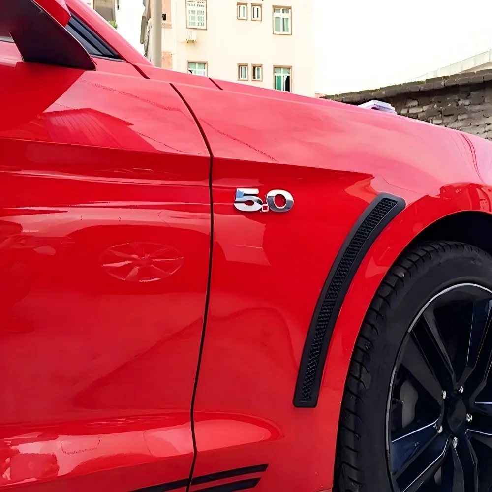Фото Универсальная 3D металлическая эмблема 5.0 для Ford Mustang, декоративная наклейка на боковую часть автомобиля, боковое крыло, багажник, элементы кузова №4