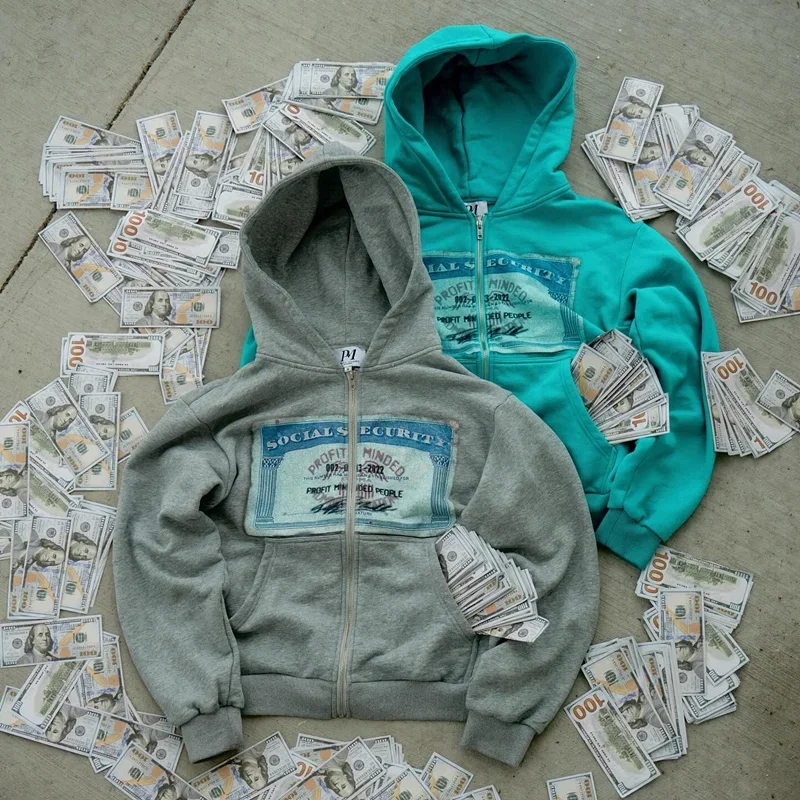Уличная толстовка на молнии в стиле ретро для мужчин и женщин Y2k, толстовка с капюшоном с индивидуальным узором и принтом в стиле Харадзюку, трендовые толстовки большого размера, новинка (art.: 3920cbfd995b3) - 3920cbfd995b3