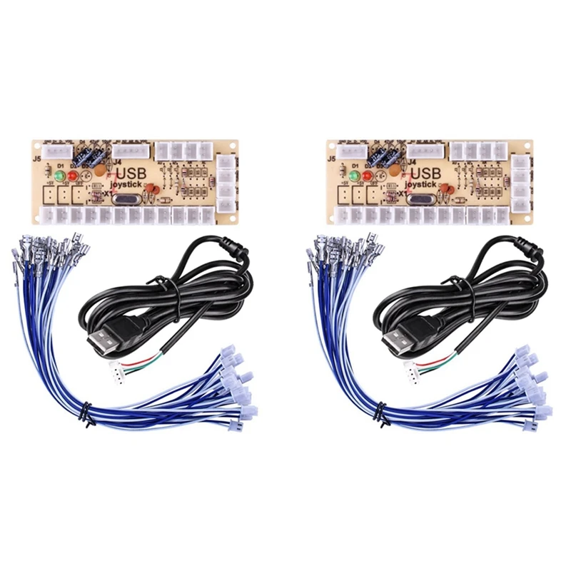 

2X DIY Arcade Joystick Circuit Board USB Gamepad Control Board For Mame Jamma And Other Pc Fighting Games