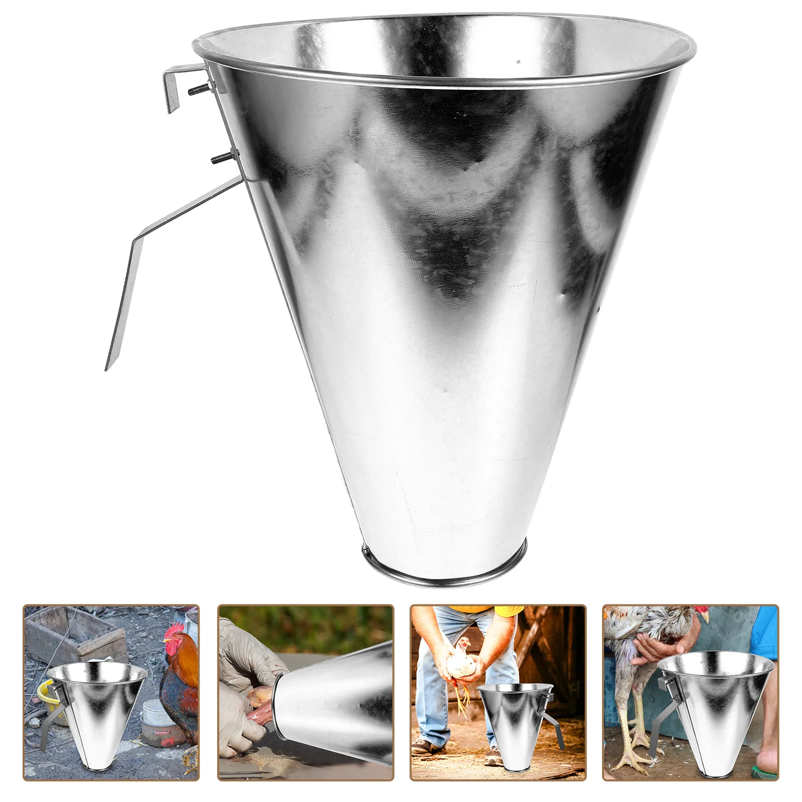 

Cone Chicken Funnel Poultry Killing Restraining Cones Kill Bleeding Duck The Processing Plucker Tool Steel Stainless Goose Blood