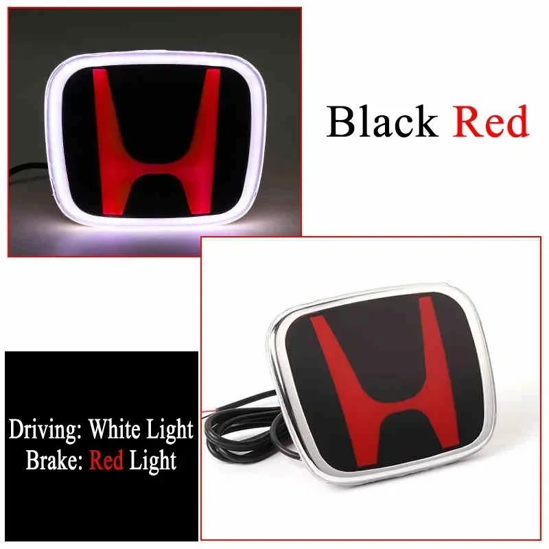 

Для Honda PMMA светодиодная передняя эмблема автомобиля, наклейка на задний багажник, значок Accord Civic Odyssey CRV Inspire Amaze Vezel, аксессуары