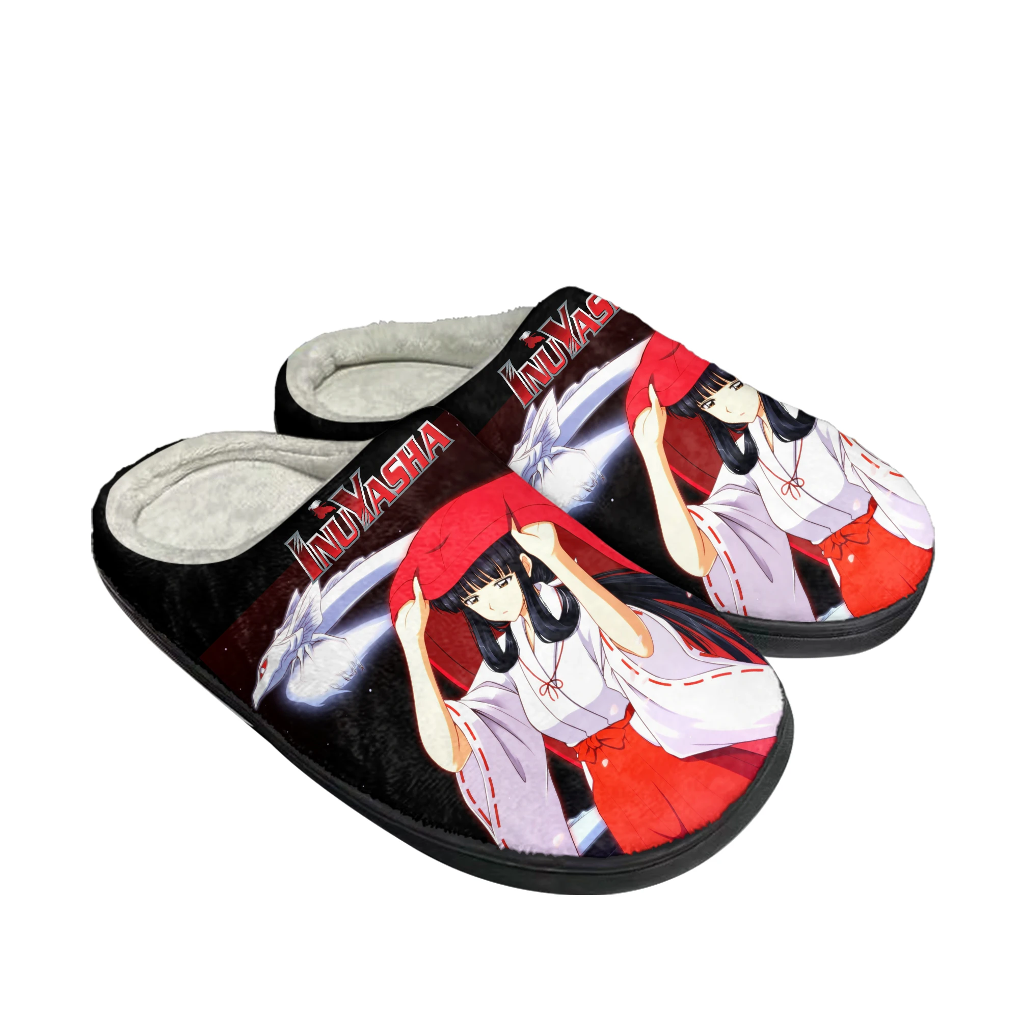 

Kikyo Home Cotton Slippers Mens Womens Inuyasha Plush Bedroom Casual Keep Warm Shoes Anime Manga Custom Thermal Indoor Slipper
