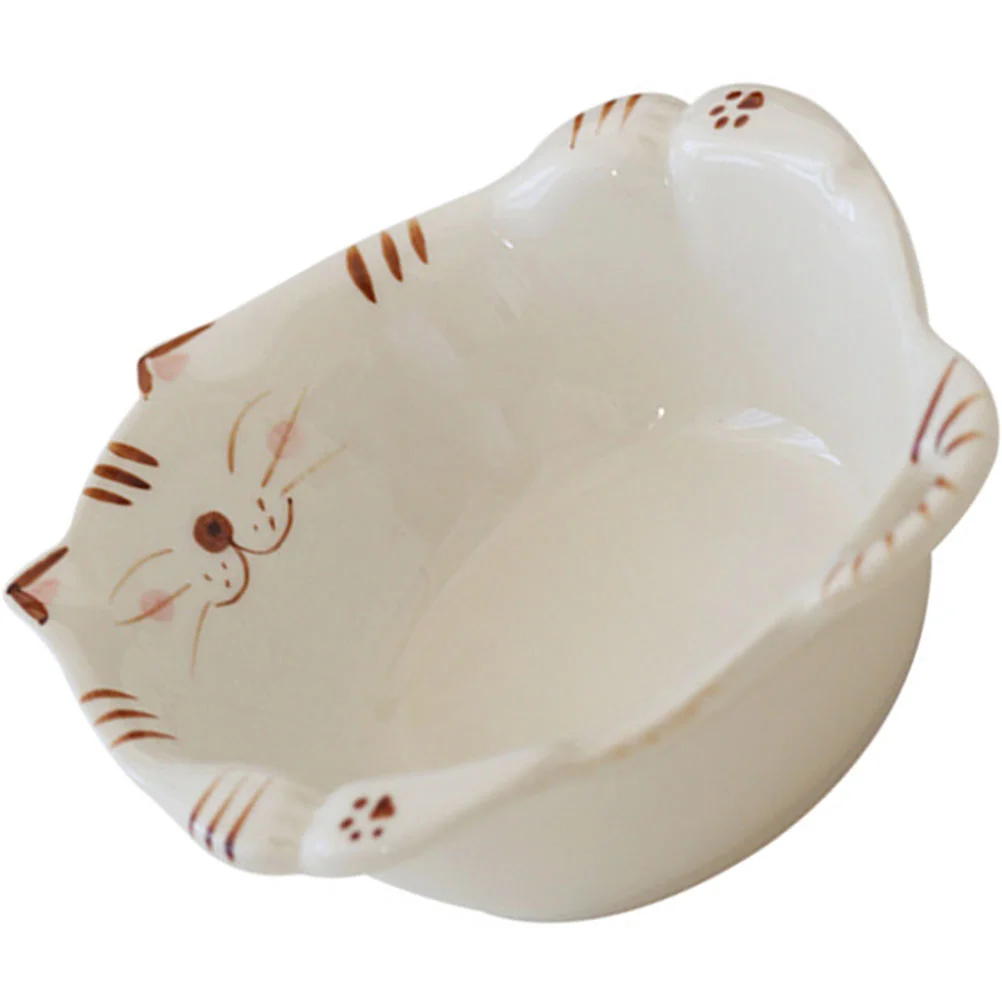 

Decorative Household Ceramic Household Salad Bowl Cat Design Bowl Decorative Printing Bowl for Storage Decorate Kitchen