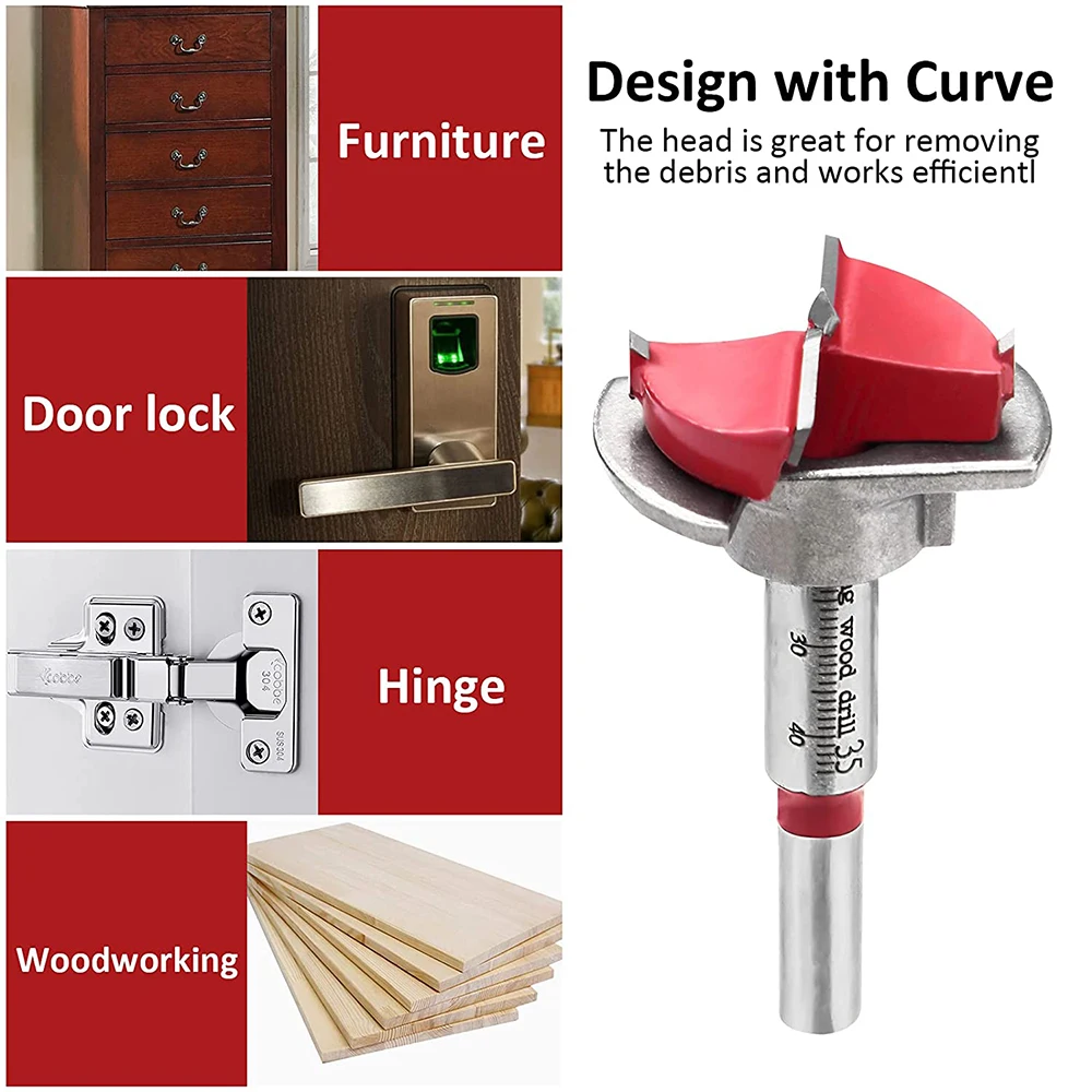 Сверла из углеродистой стали Forstner самоцентрирующаяся насадка для сверления