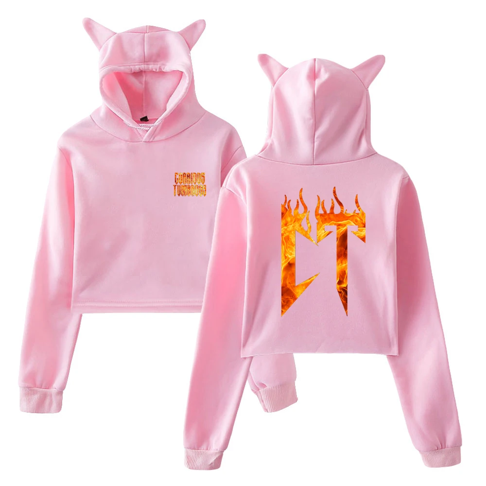 Толстовка Natanael Cano Corridos Tumbados пуловер с альбомом женский укороченный топ кошачьими