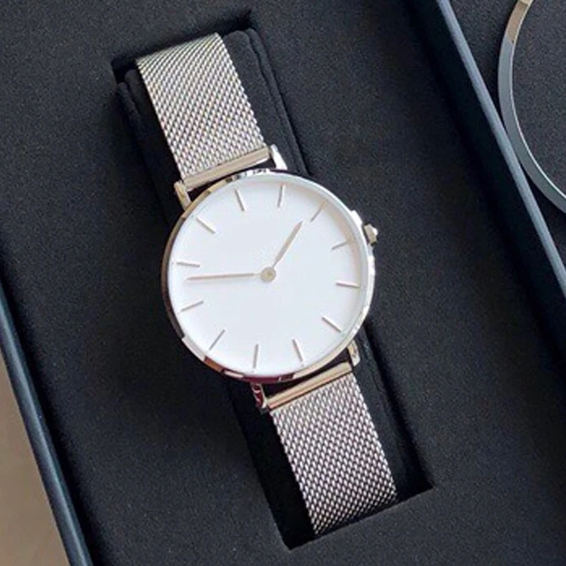 

Мужские и женские ультратонкие часы с стальным ремешком ms