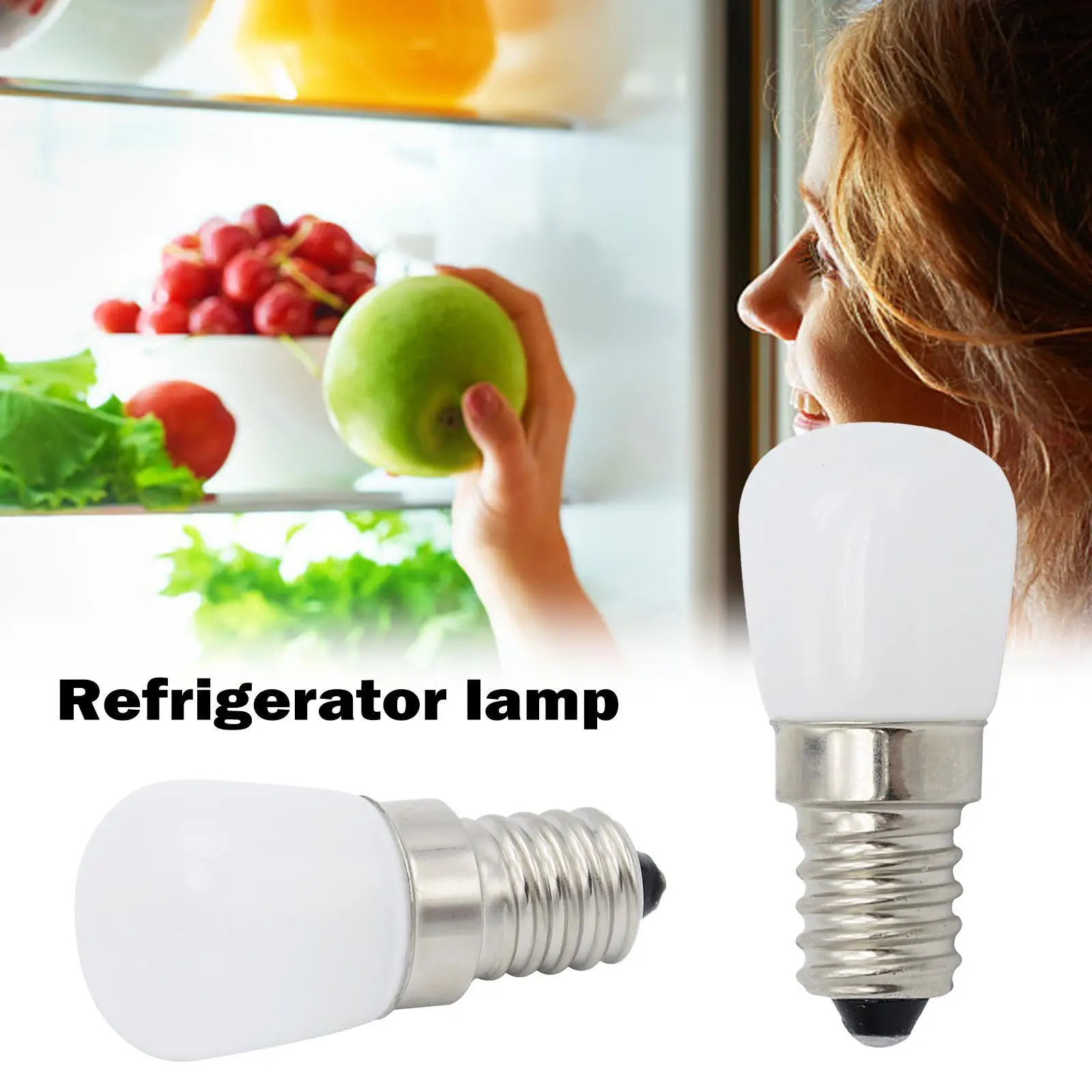 

2W E14 LED Fridge Light Bulb Refrigerator Corn Bulb Lamp White/Warm SMD2835 Replace 220-240V White AC Halogen Light LED A1I4