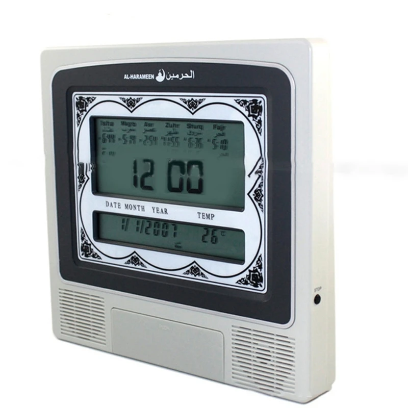 

XXUD Desk Clock Muslim Azan Alarm Clock Desktop Prayer Reminder Clcok HA-4012 Bedside Decorative Living-Room Home Decoration