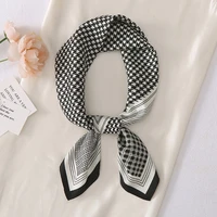 autumn new style 70cm imitation silk ins korean silk scarf tied hair tied treasure decoration female small square scarf