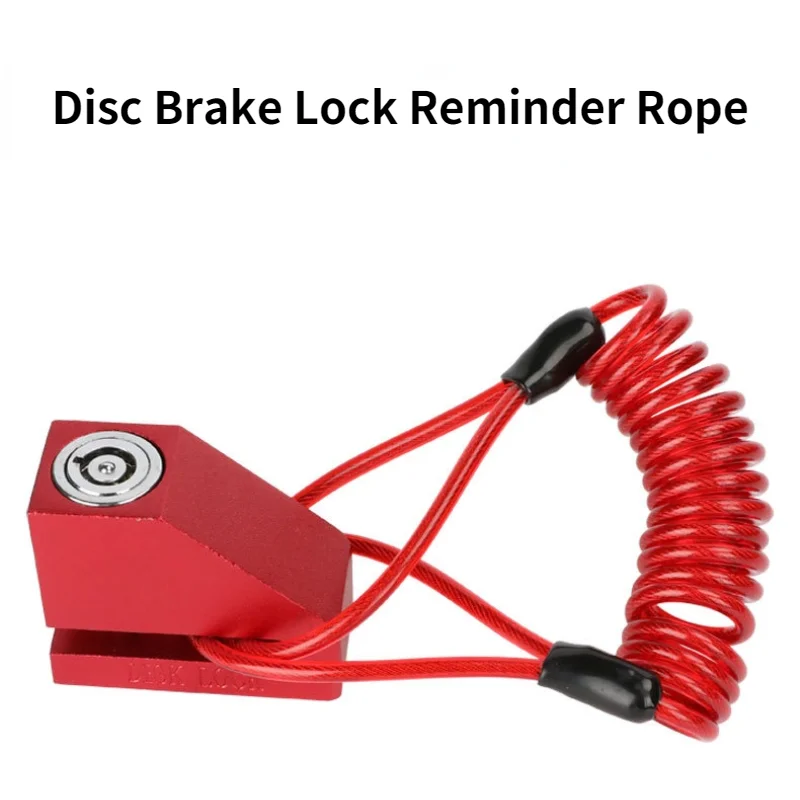 1.2m Safety Disc Brake Warning Rope Motorbike Wheel Alarm Lock Security Bag and Reminder Cable |