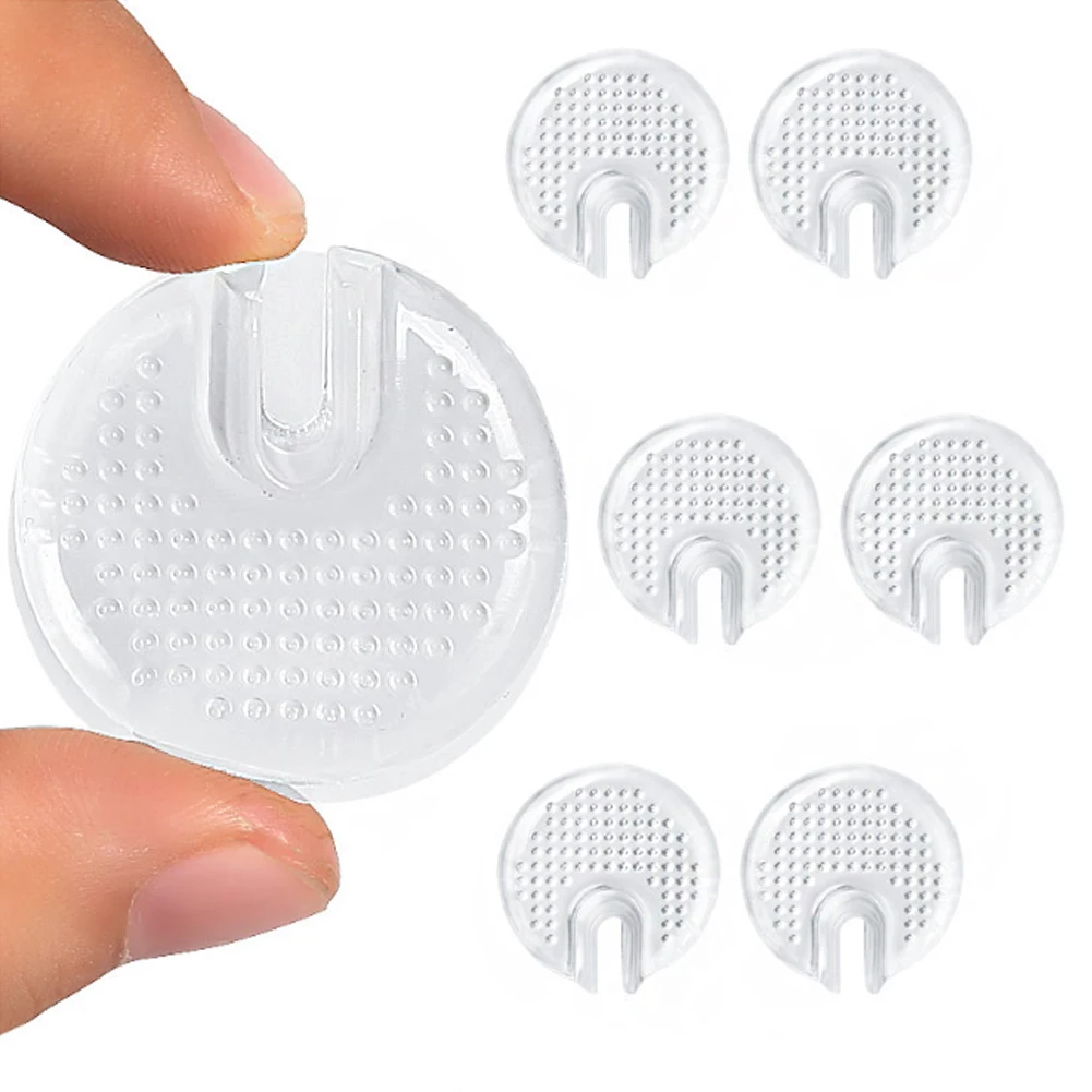 Silicone Flip Gel Cushions Pad Toe Protectors Anti-slip Transparent Forefoot Shoe Pads Insoles Cushion For Flip Flops Sandals