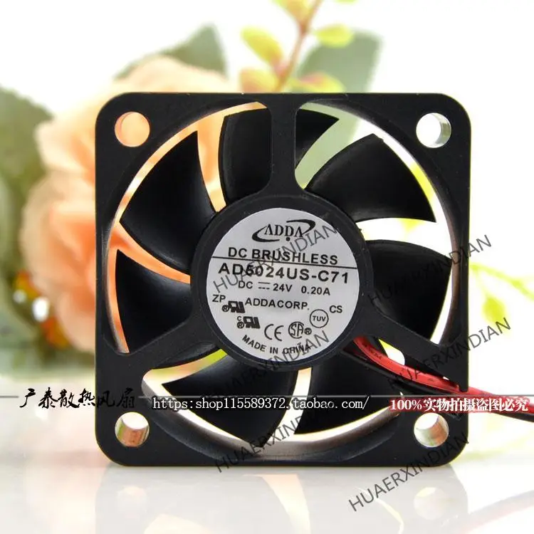 

Original AD5024US-C71 24V 0.20a 5cm 5020 2-Wire Inverter Cooling Fan Assembly Kit