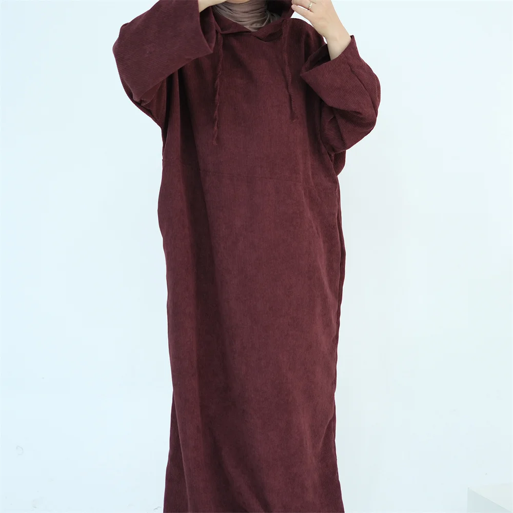 2024 Рамадан Новый Черный Ид Скромные Теплые Зимние Абаи Мусульманские Женщины